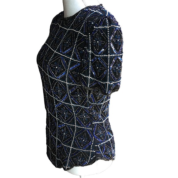 Vintage Stenay Silk Beaded Top. B4 - Picture 12 of 16